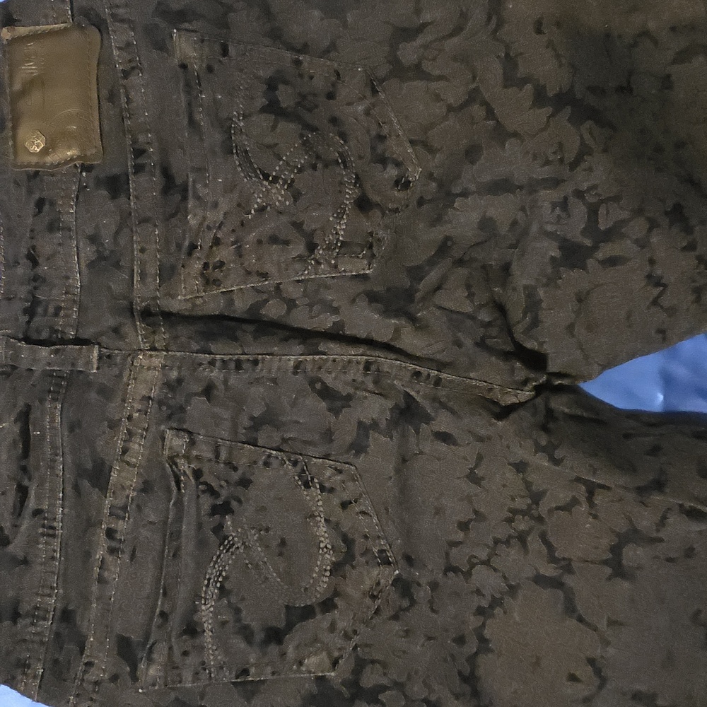 Black Patterned Jeans - Picture 3 of 4